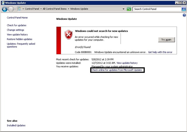 Disable Windows Update Windows 7